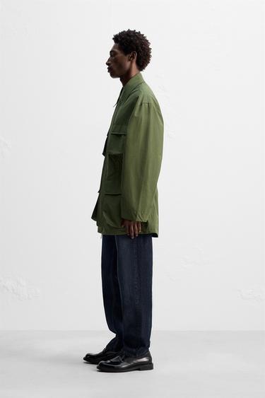 UTILITY TECHNICAL PARKA - Olive green by Zara - Image 3