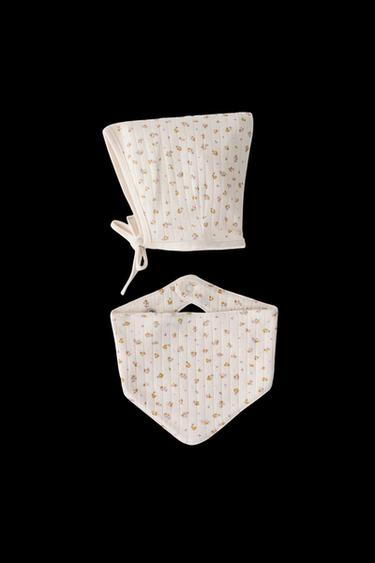 PACK CAPOTA Y BANDANA FLORES - Crudo de Zara - Imagen 0