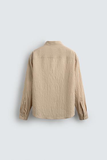 CHEMISE FLUIDE À RAYURES - Beige de Zara - Image 6