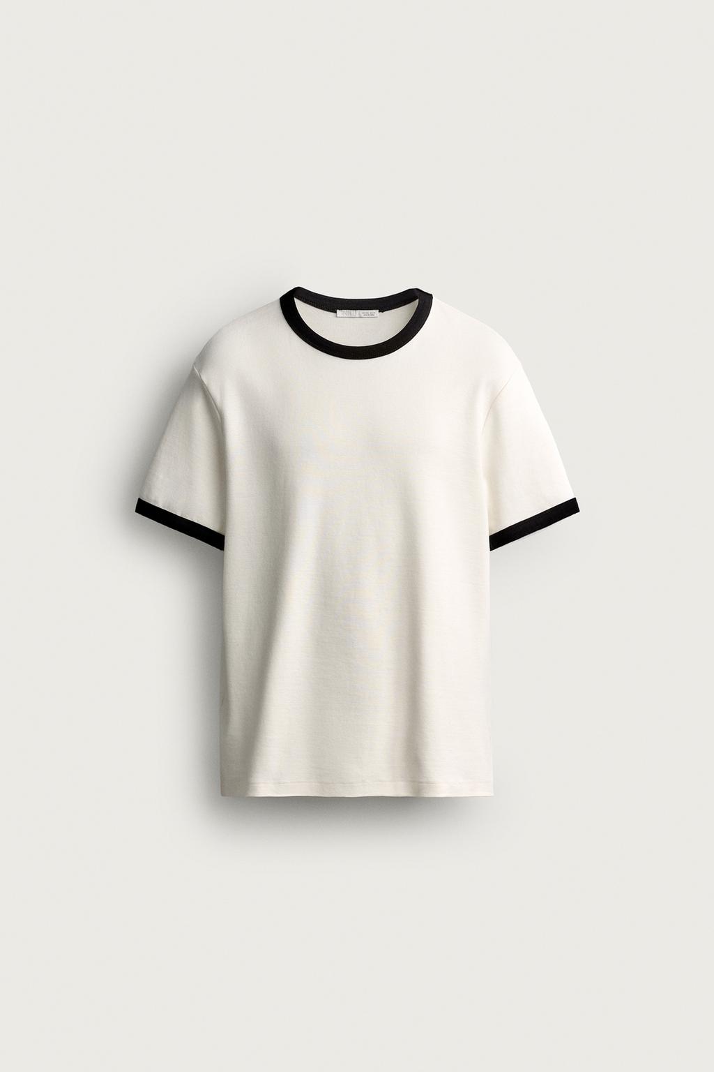 Ringer Basic Contrast Rib T-shirt — Men's