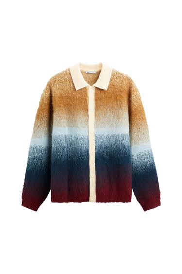 OMBRÉ COLOR KNIT CARDIGAN