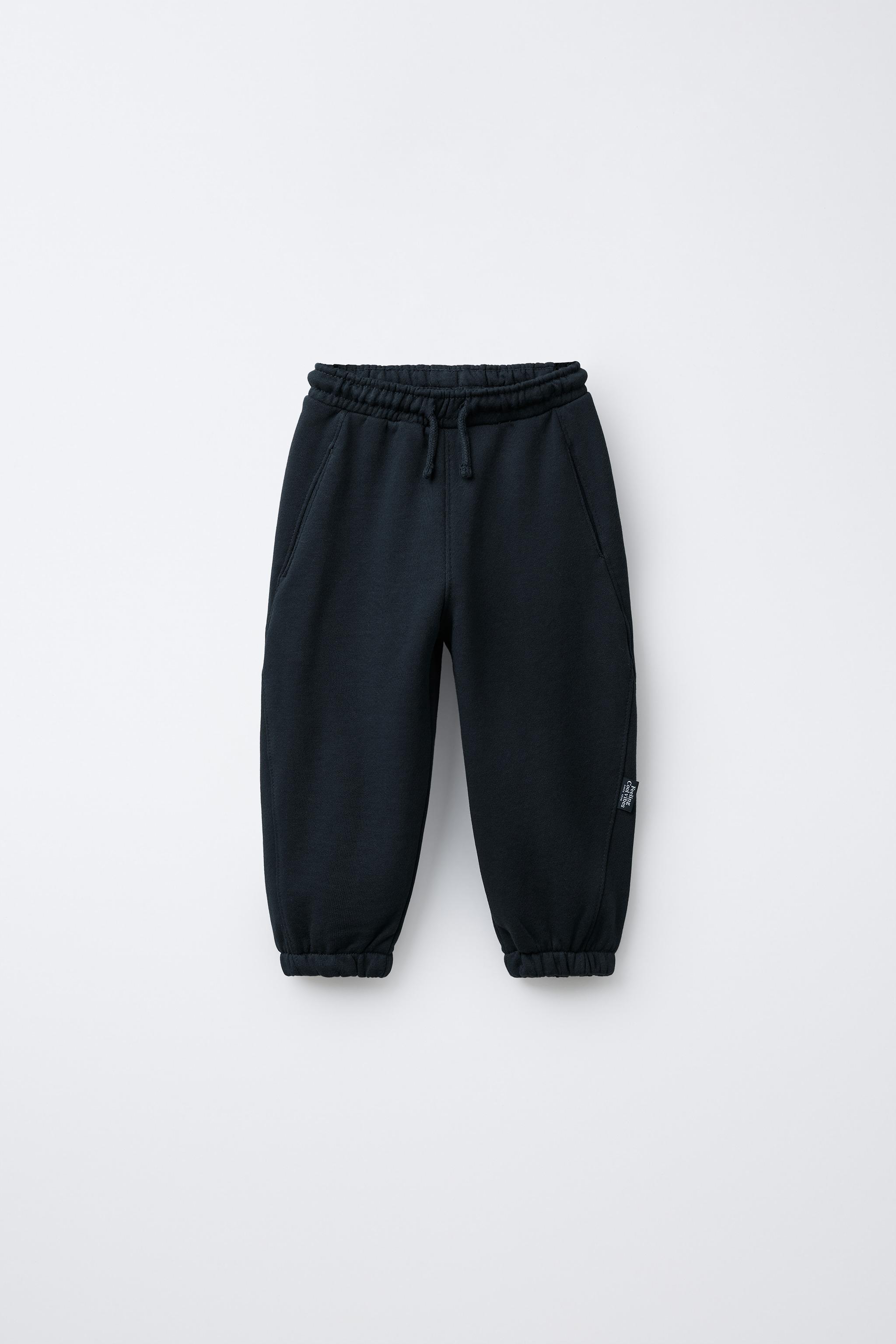 PANTALON DE JOGGING À ÉTIQUETTE Bleu marine ZARA France