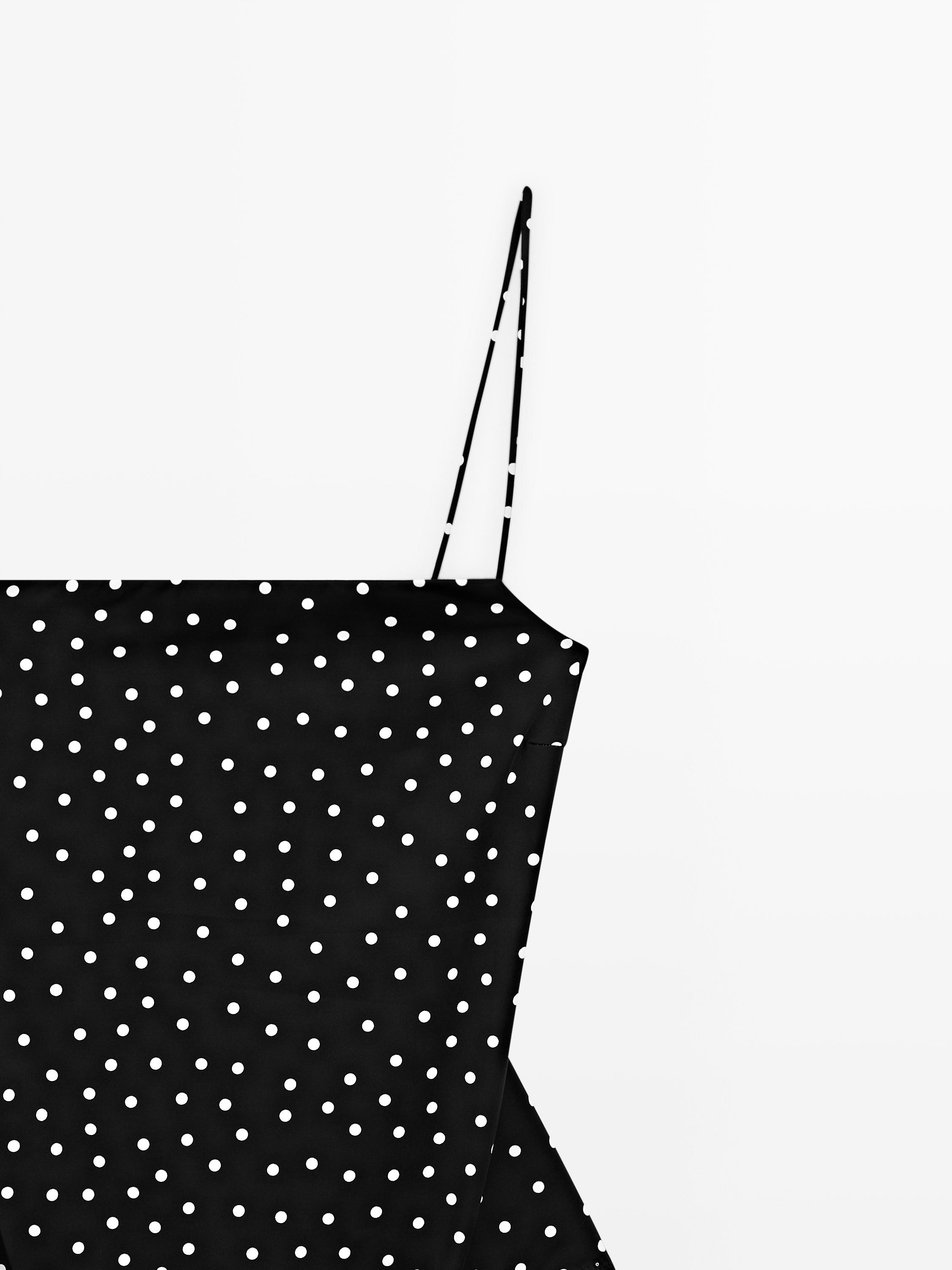 Polka dot print swimsuit