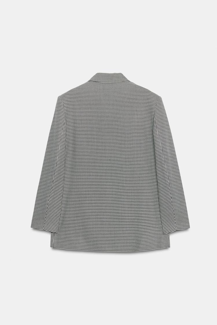 Blazer cruzado oversize de pata de gallo 8
