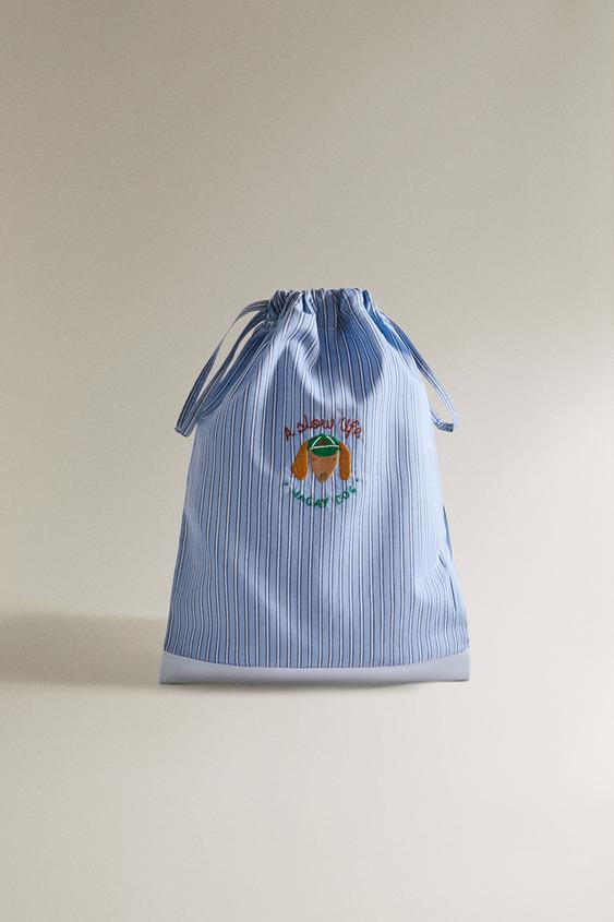 CHILDREN'S DOG LAUNDRY BAG - Blue by Zara - Image 0