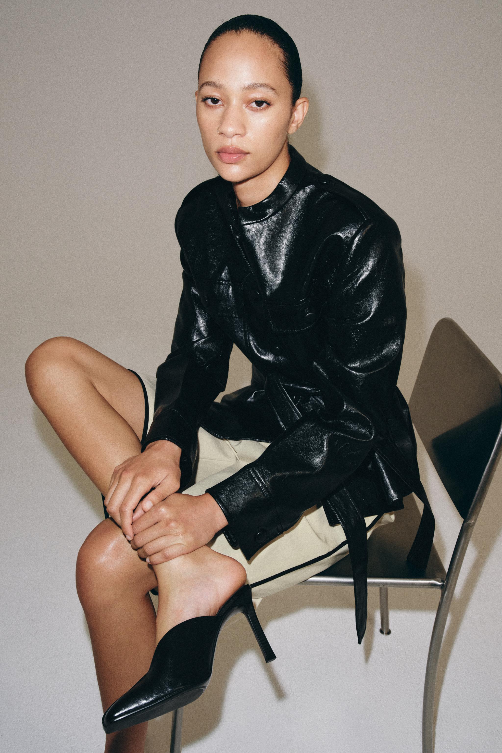 LEATHER HEELED MULES