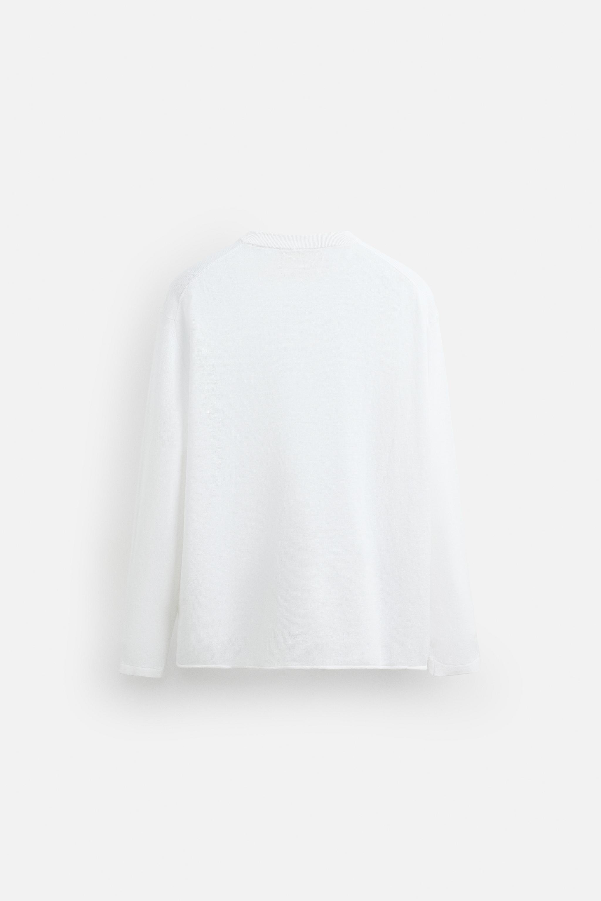 ［ZARA］100% ヘンプの軽量セーター 2142/419/250 LIGHTWEIGHT 100% HEMP SWEATER - White | ZARA United States