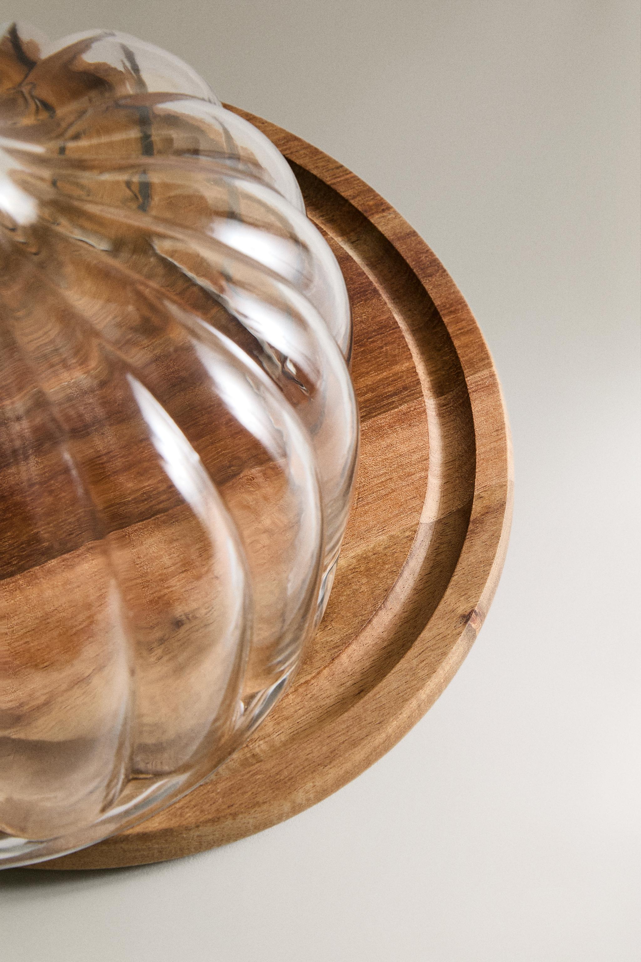 カボチャウッドケーキ皿 - ライトベージュ | ZARA Japan / 日本