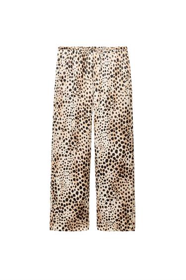 ZW COLLECTION ANIMAL PRINT PYJAMA-STYLE TROUSERS