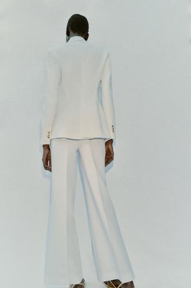 DOUBLE-BREASTED BLAZER WITH BUCKLE - Oyster-white by Zara - Image 3