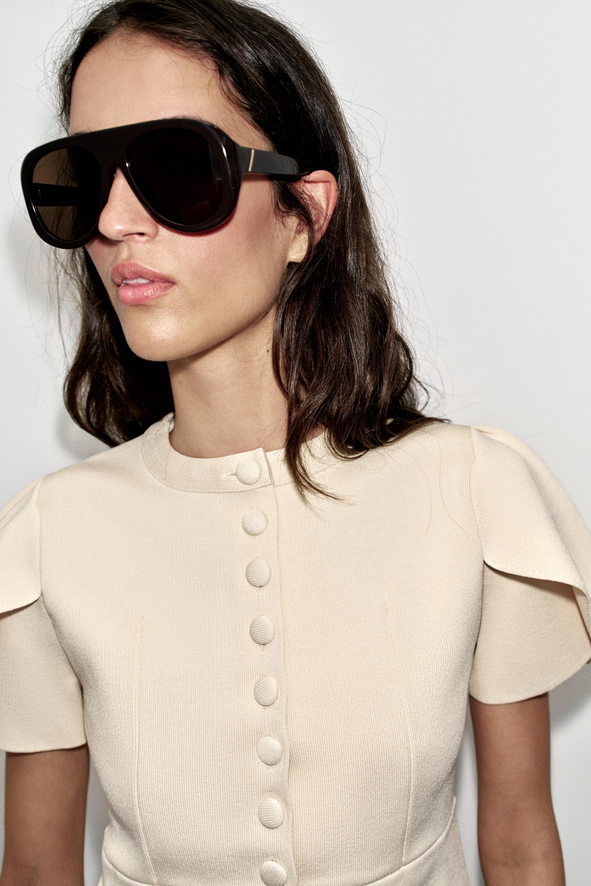 Женские кардиганы Zara BUTTONED CARDIGAN WITH PUFF SLEEVES — фото 3