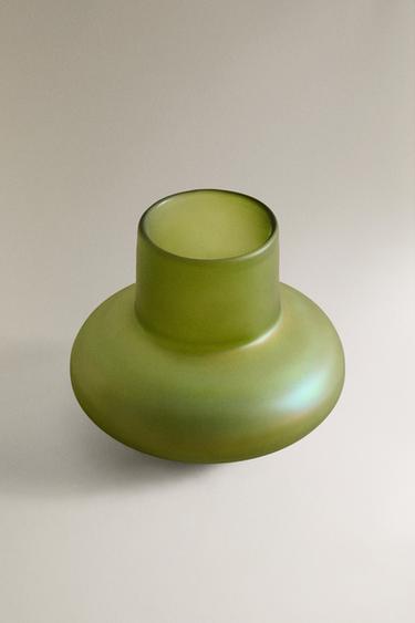 PETIT IRIDESCENT GLASS VESSEL I COLIN KING - Green by Zara - Image 1