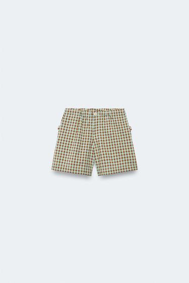 2-14 YEARS / LIMITED EDITION GINGHAM BERMUDA SHORTS - Turquoise by Zara - Image 0
