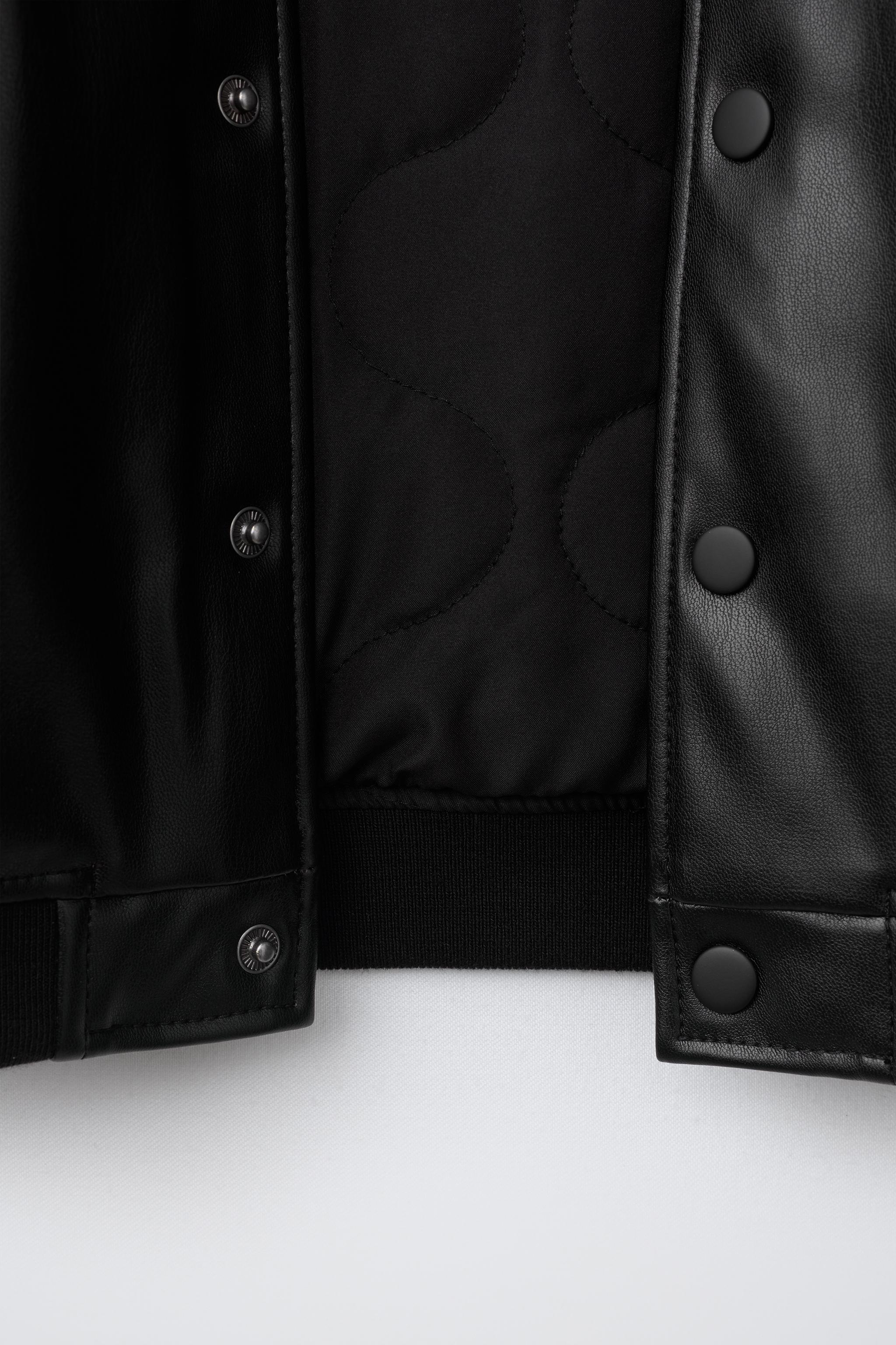 BLOUSON BOMBER EN MATIÈRE SYNTHÉTIQUE
