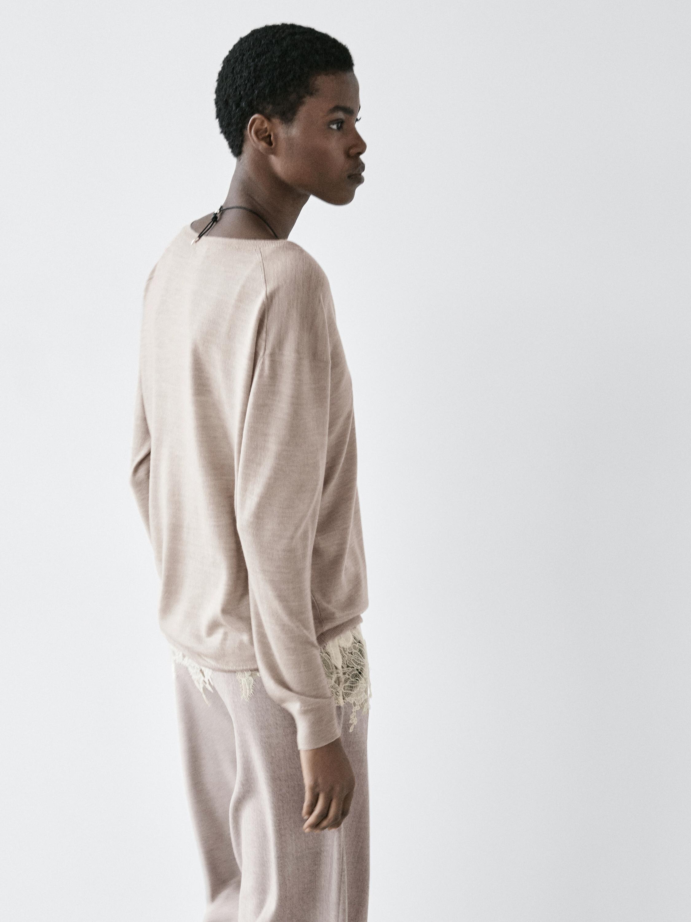 Pull en maille oversize 100 % laine