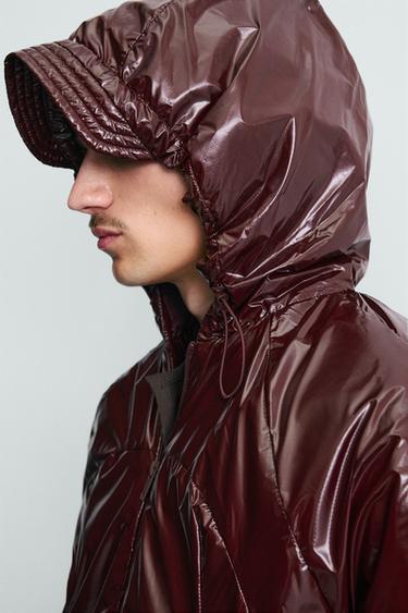 BLOUSON REMBOURRÉ DÉPERLANT BRILLANT - Bordeaux de Zara - Image 4