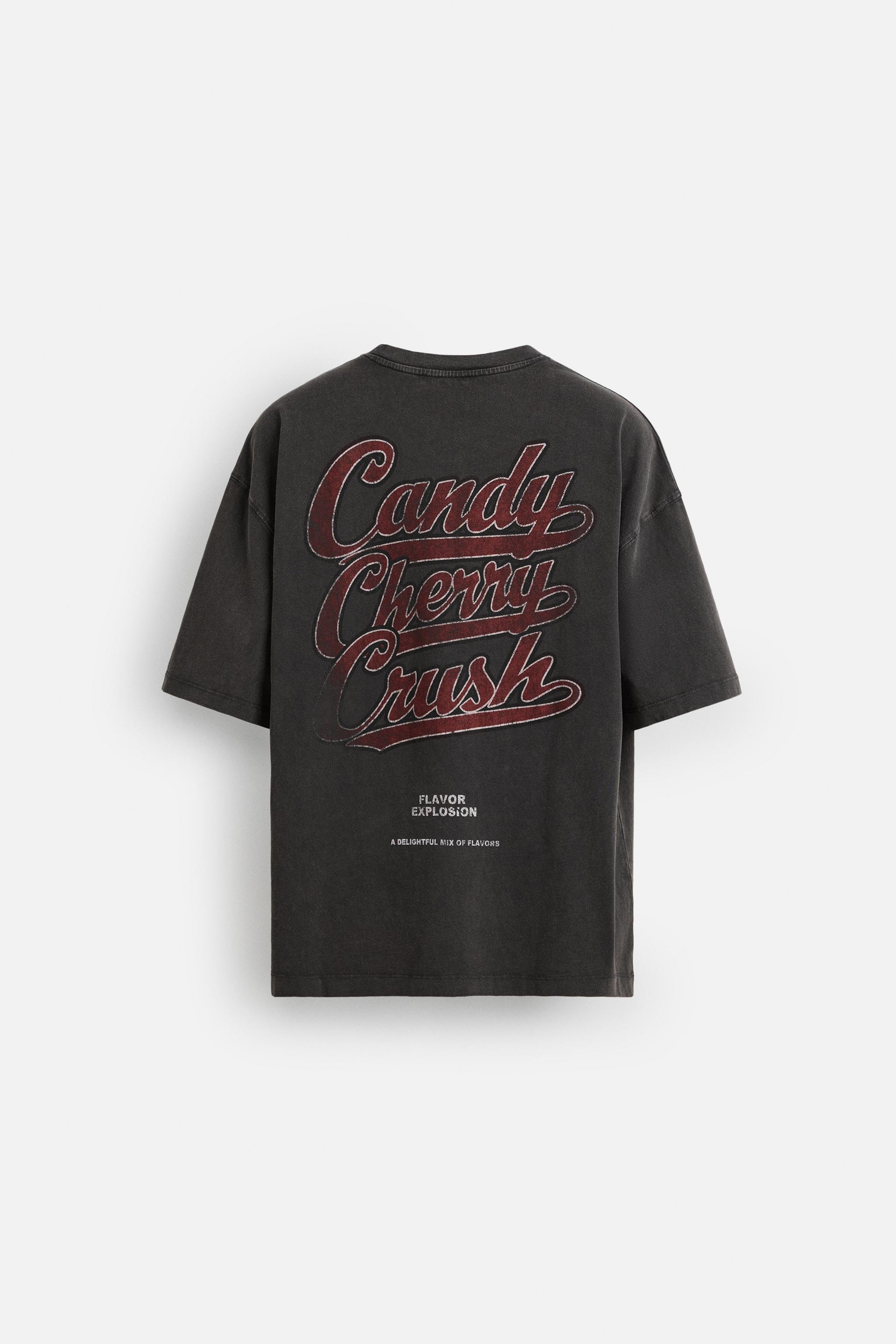WASHED PRINTED T-SHIRT - Taupe gray | ZARA United States