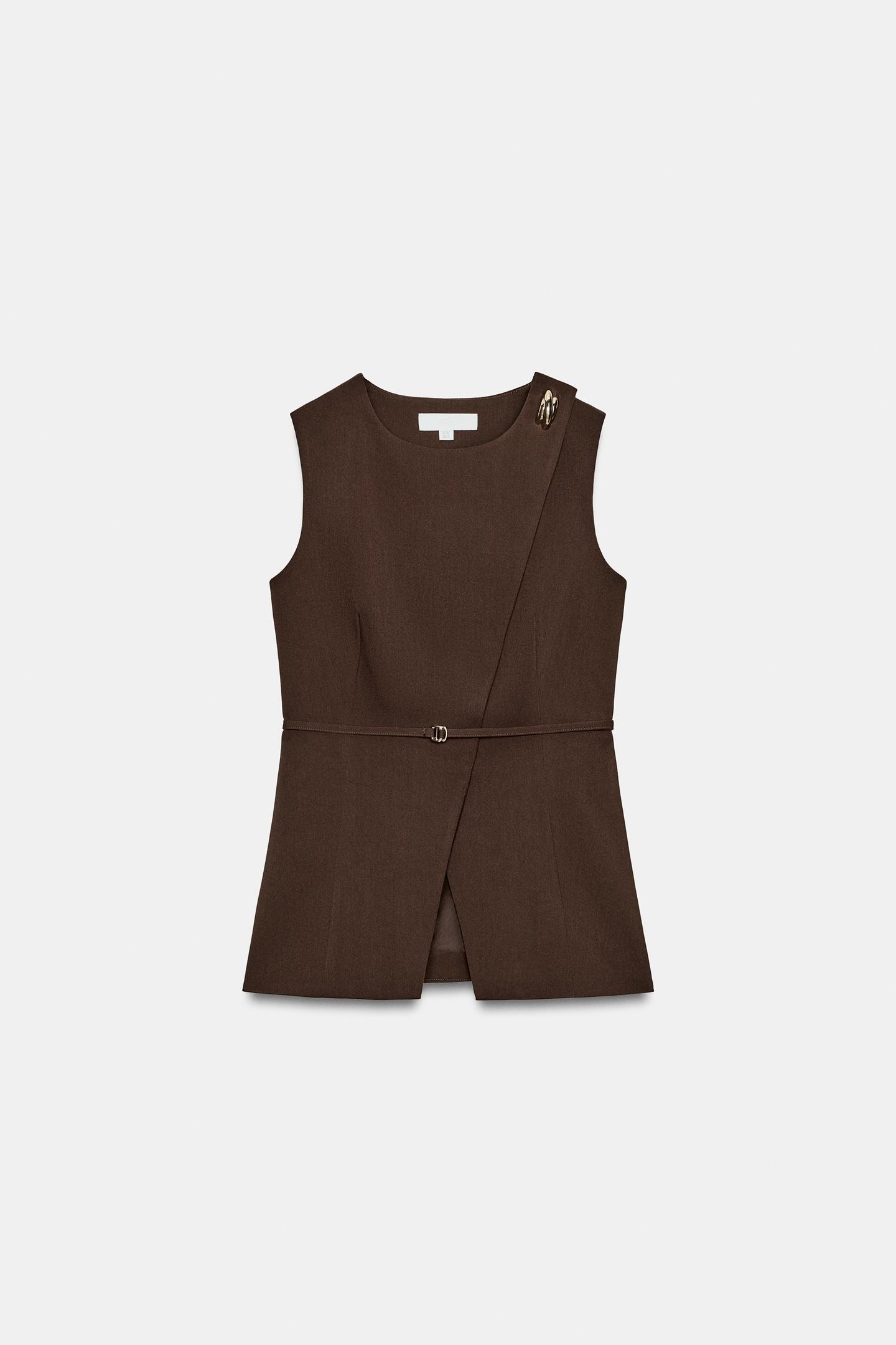Zara BELTED WRAP VEST