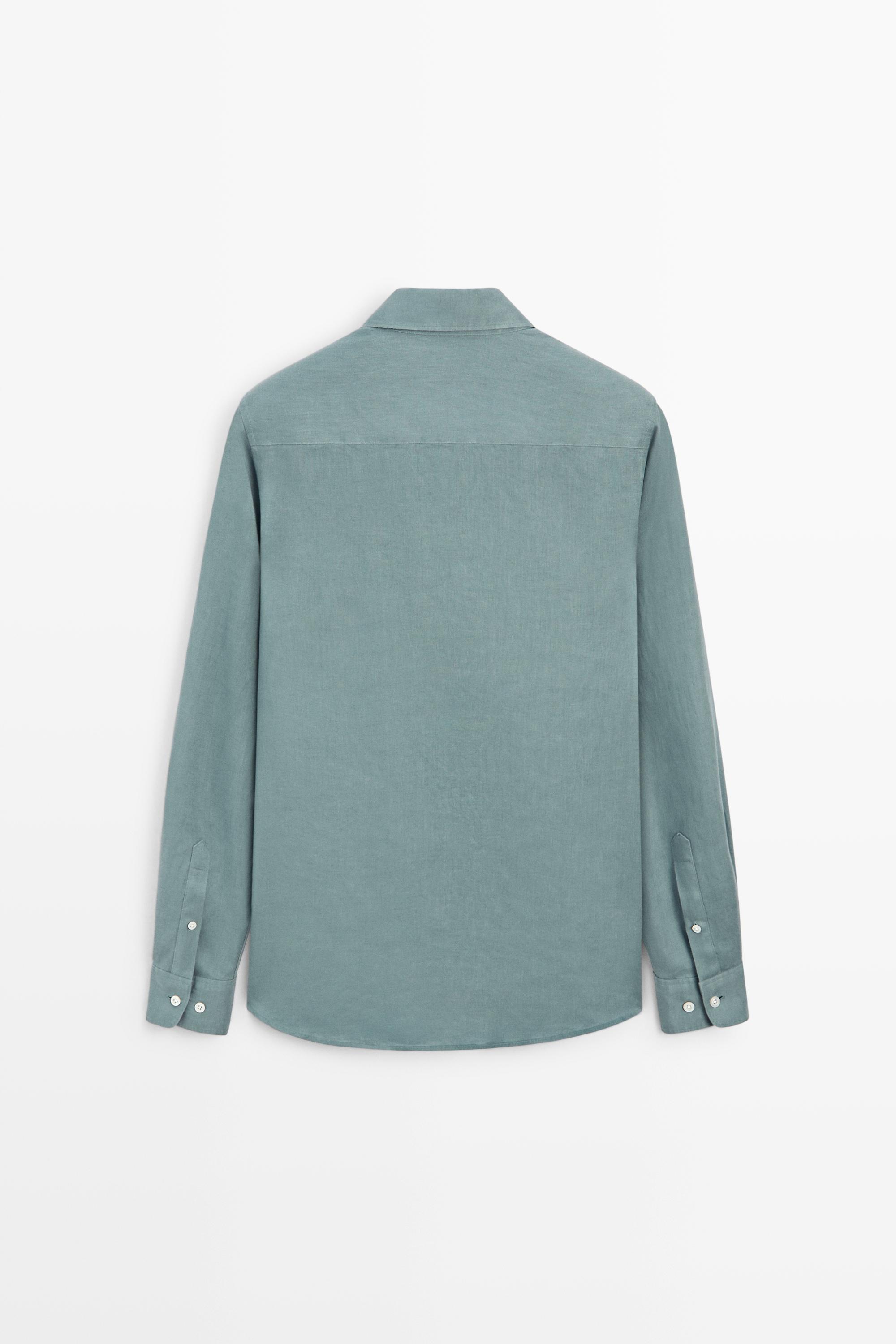 100% linen slim fit shirt