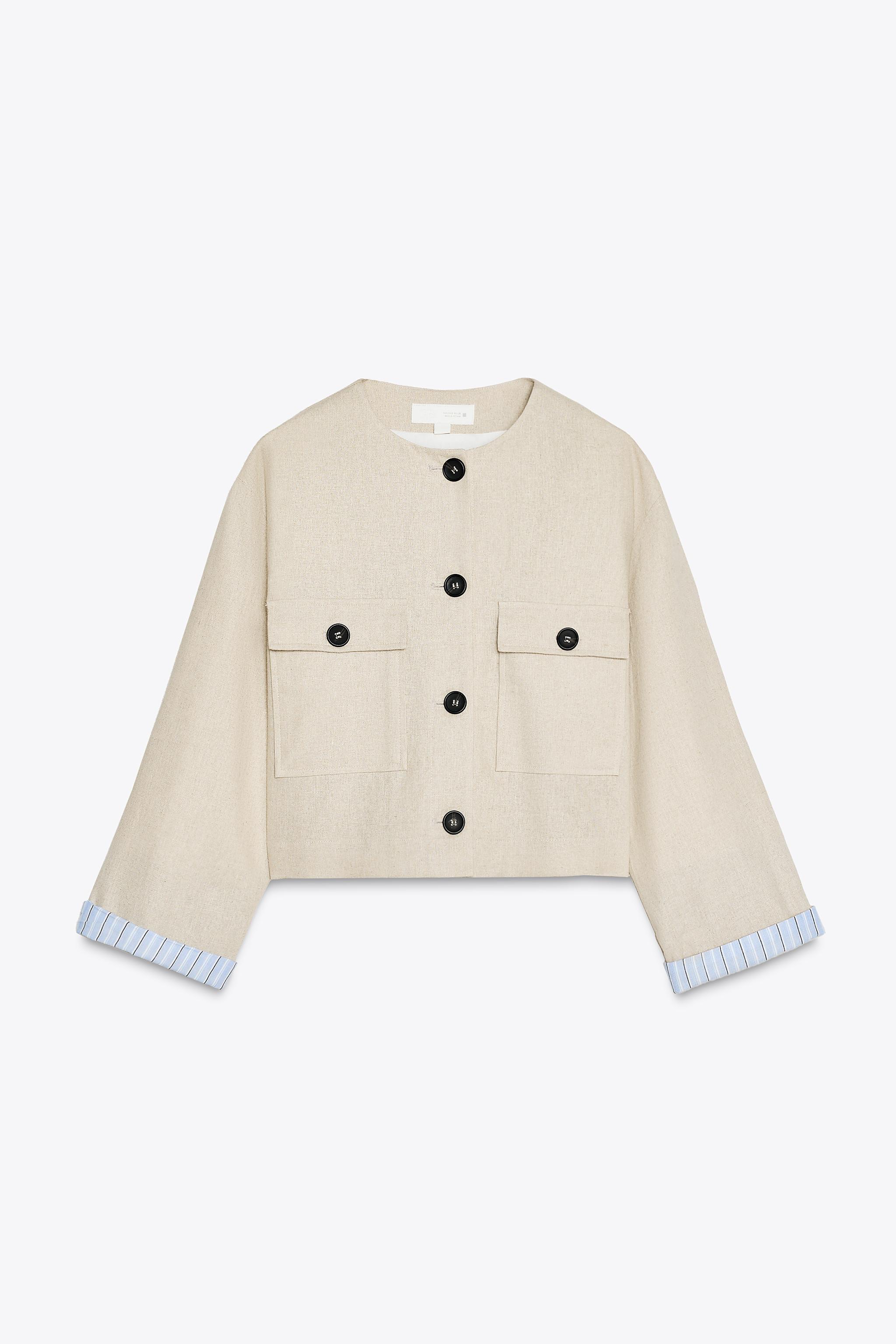 LINEN BLEND SHORT JACKET