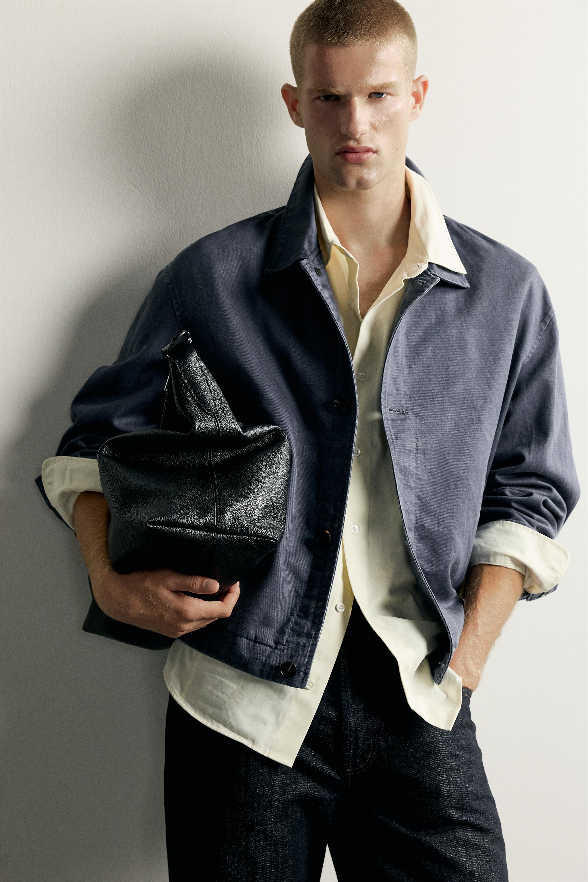 Zara LYOCELL-COTTON RELAXED FIT OVERSHIRT — фото 6