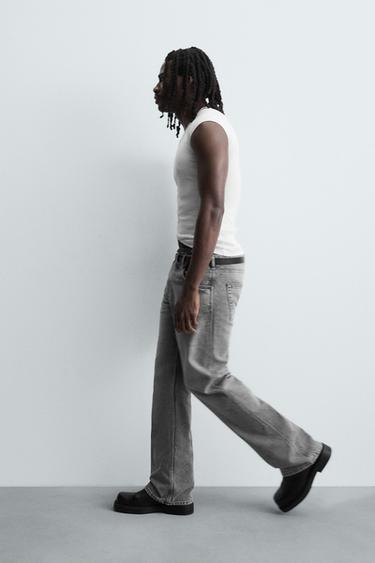 LOW-RISE FLARE FIT JEANS - Grey by Zara - Image 5