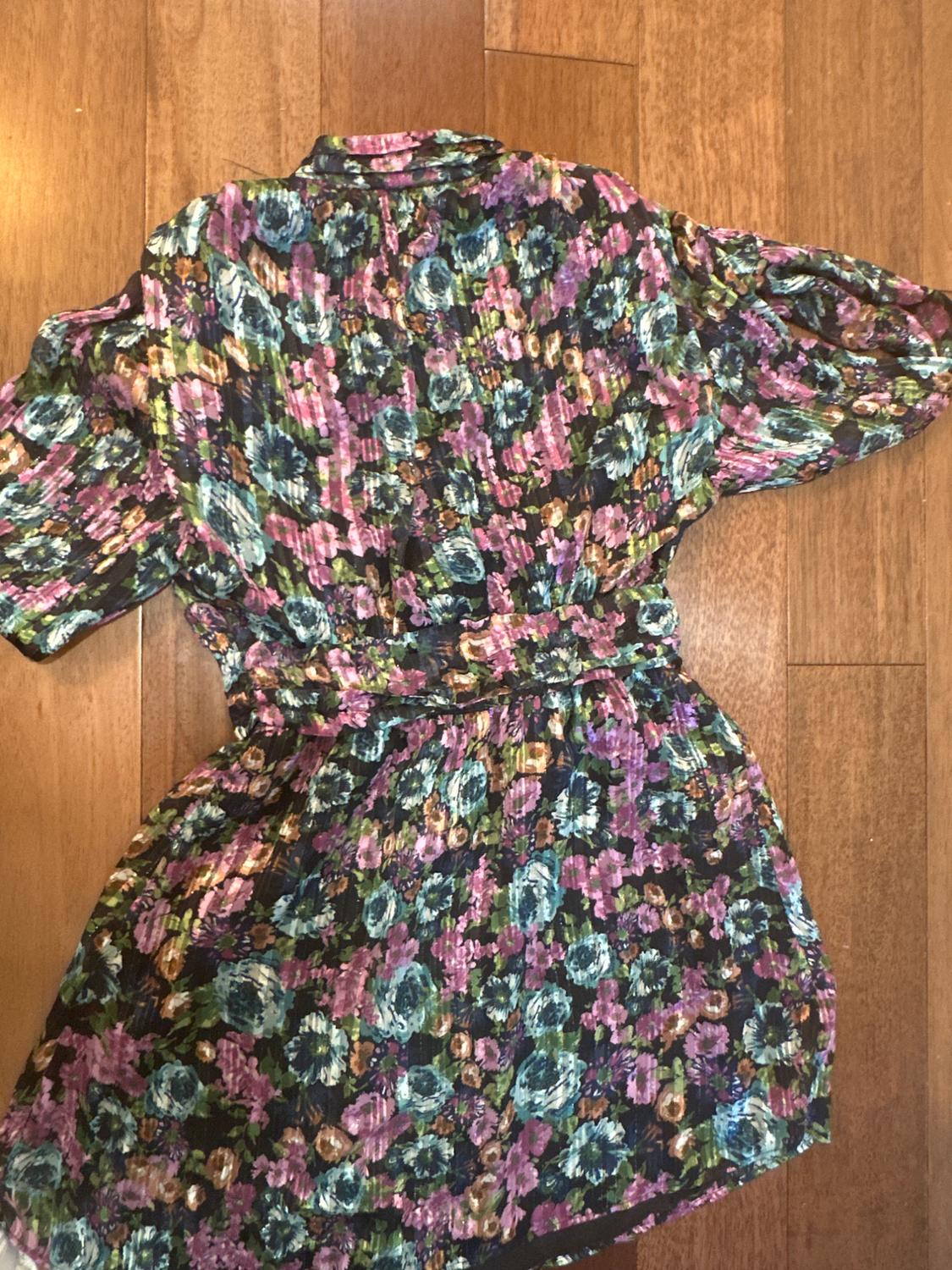 FLORAL DRESS WITH METALLIC THREAD - Image 2