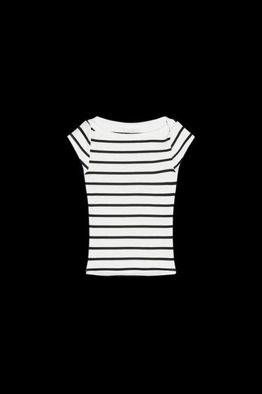 BOATNECK TOP - striped by Zara - Image 0