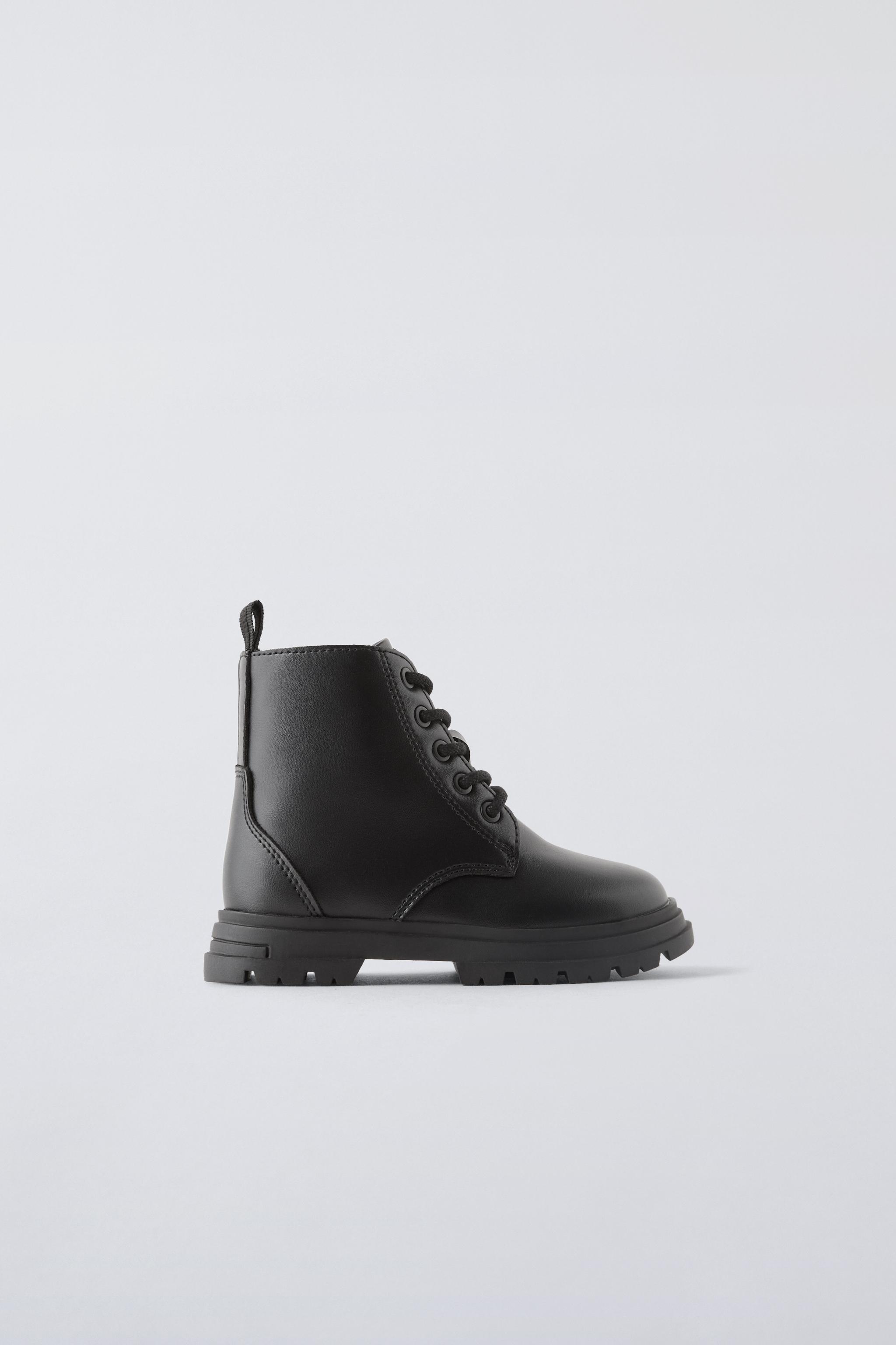 LACE UP BOOTS Black ZARA United Kingdom