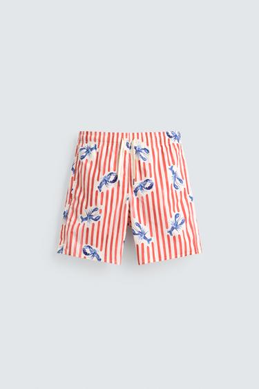 Zara LOBSTER PRINT LONG SWIMSUIT - Multicolored - Image 0