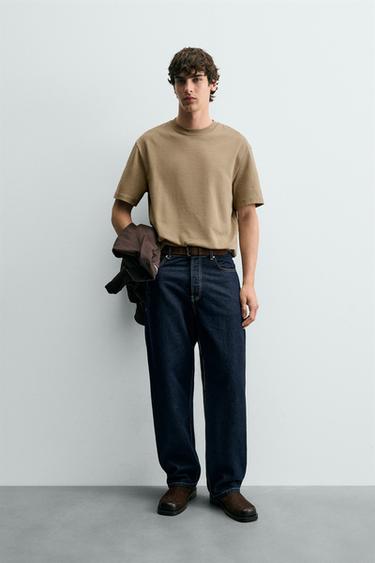 CAMISETA RELAXED FIT - Tostado de Zara - Imagen 0