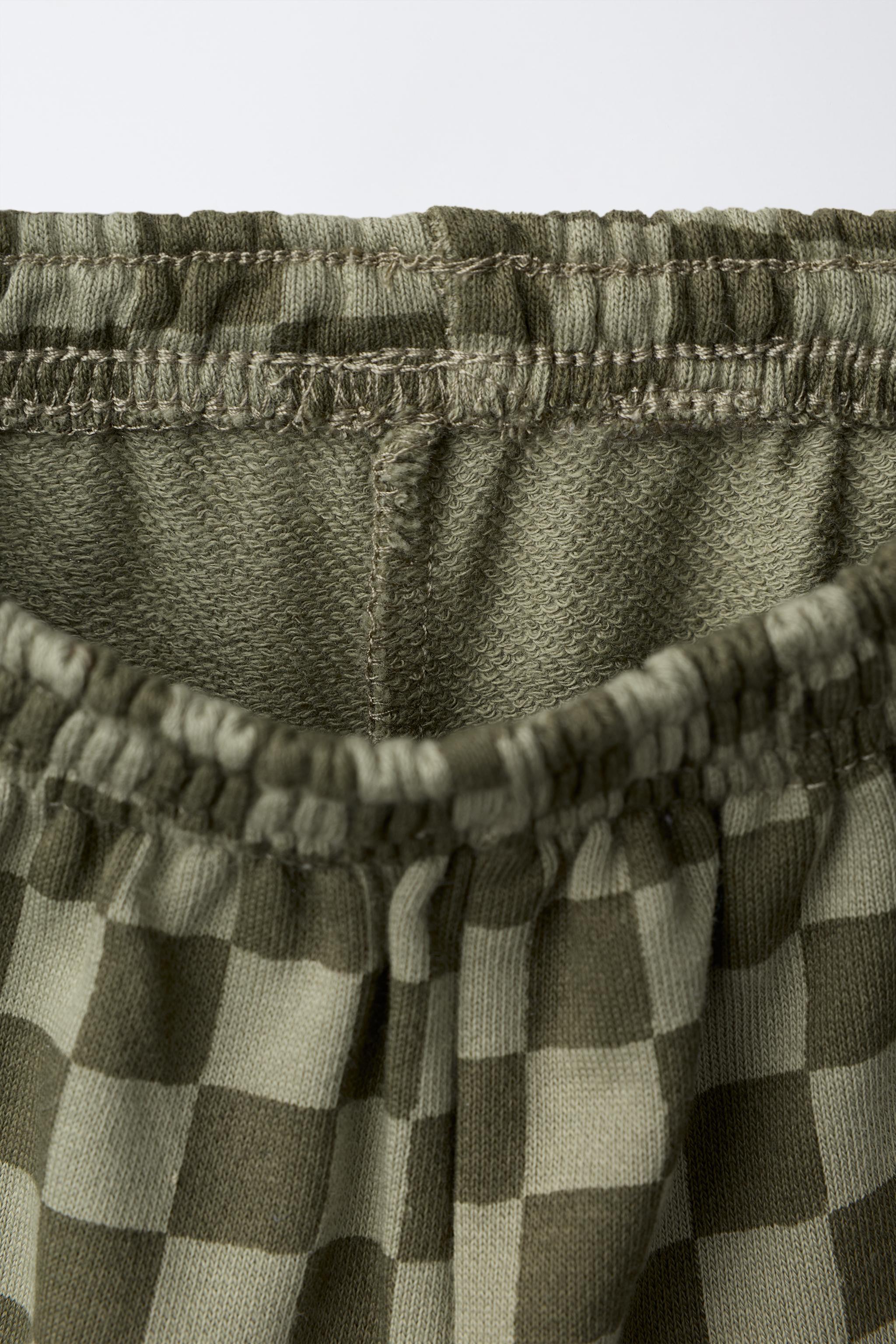 CHECKERBOARD FLEECE PANTS