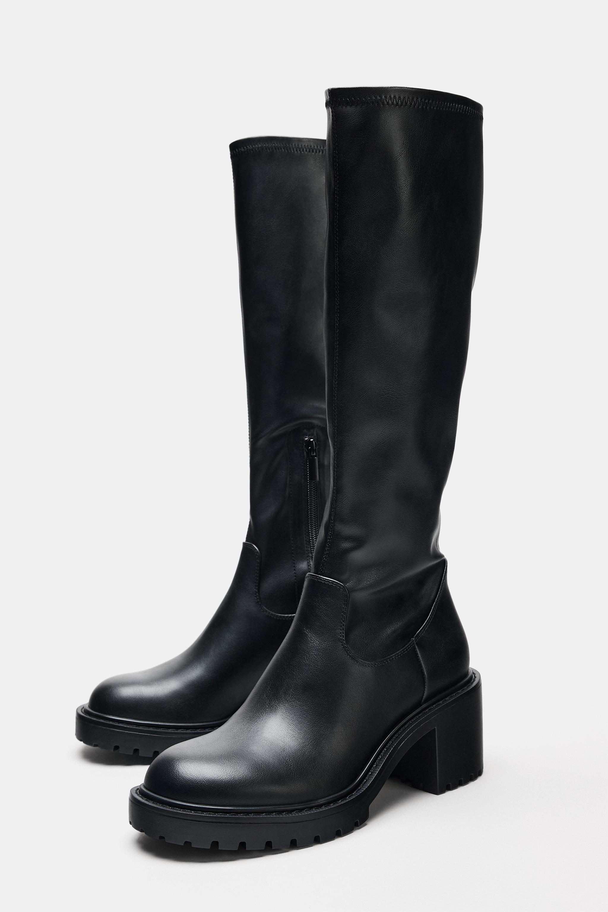 ミッドブロックヒールブーツ - ブラック | ZARA Japan / 日本