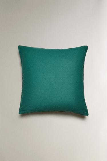 EMBROIDERED CUSHION COVER - Turquoise by Zara - Image 2