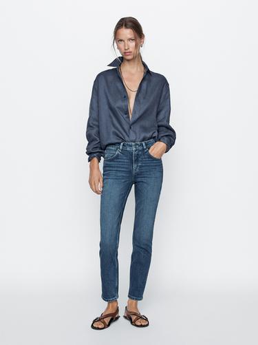Zara Mid-rise slim fit jeans - Mid-blue - Image 0