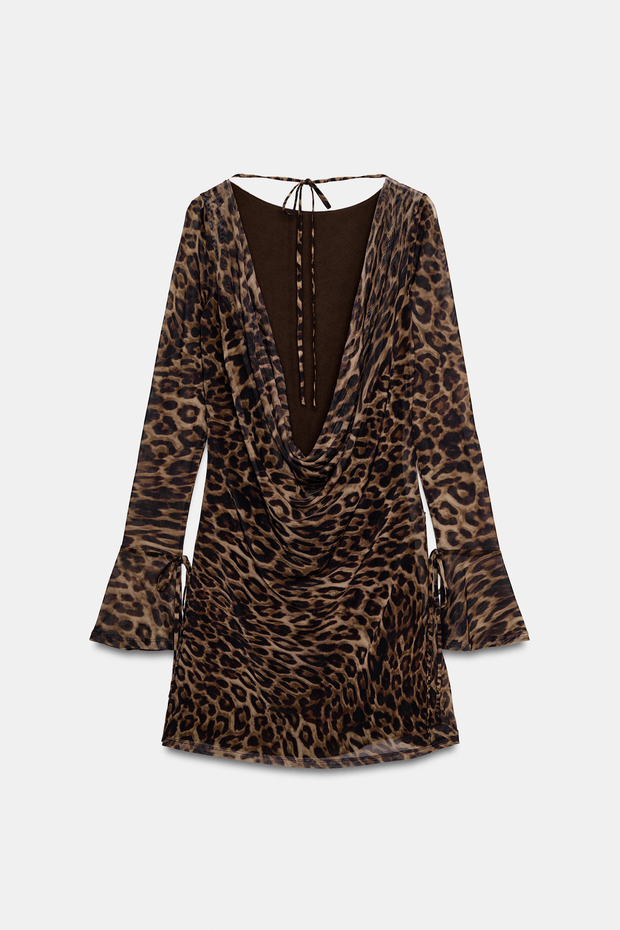 ANIMAL PRINT TULLE DRESS - Zebra