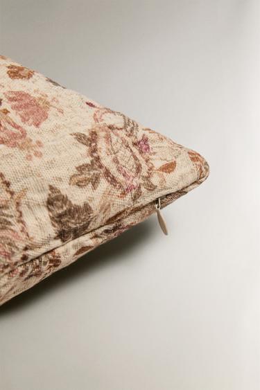 FLORAL PRINT CUSHION COVER - Light beige by Zara - Image 3