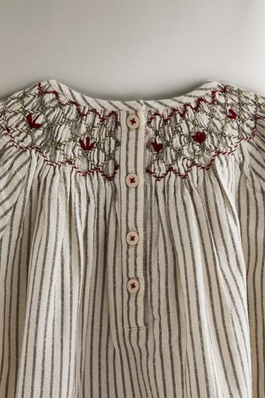 SET OF CHILDREN'S STRIPED CHRISTMAS PYJAMAS WITH GATHERING (SET OF 2) - Oyster-white by Zara - Image 2