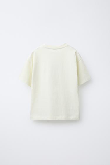 T-SHIRT DÉTAIL BRODÉ - Bleu clair de Zara - Image 1