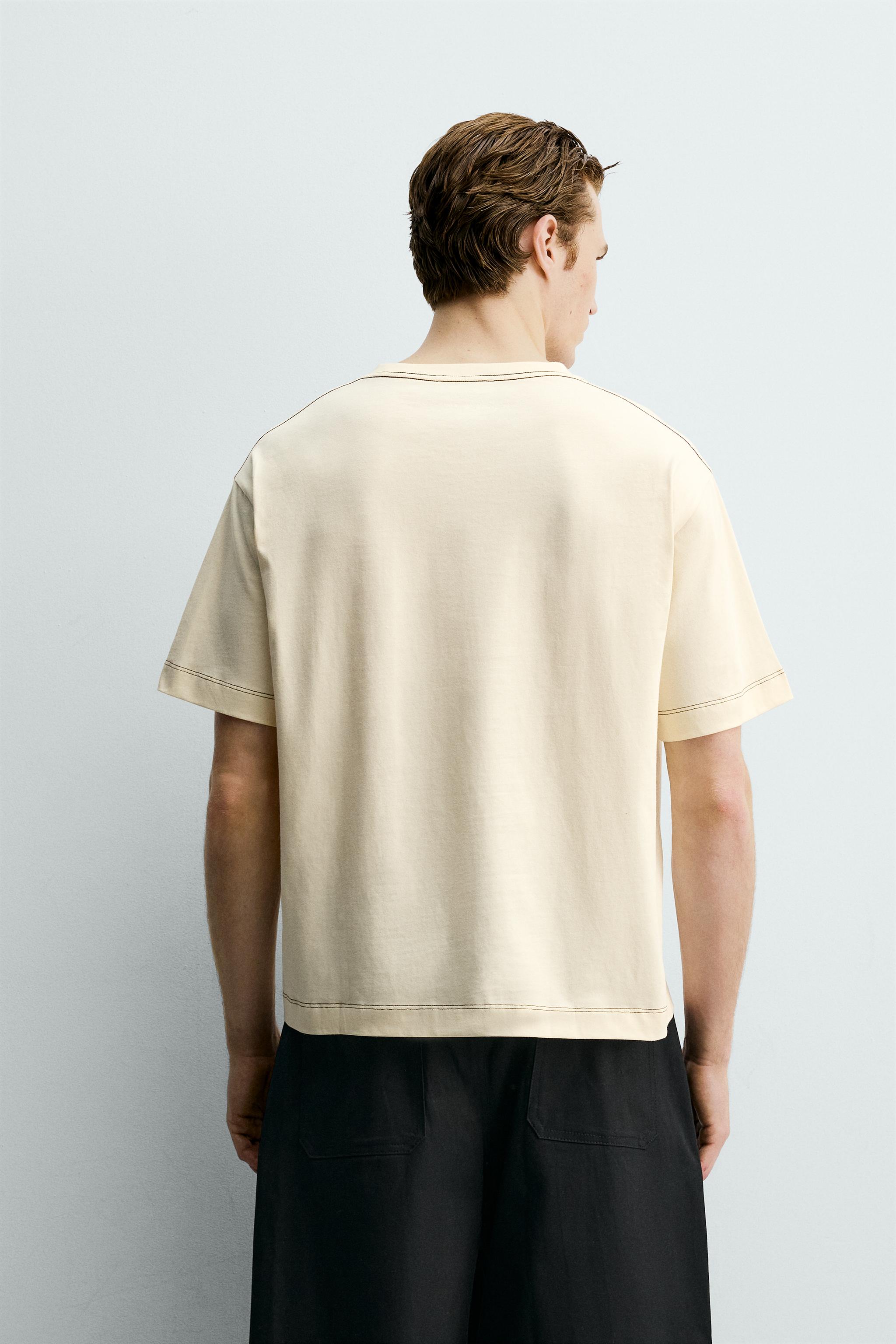 RELAXED FIT EMBROIDERED TEXT T-SHIRT
