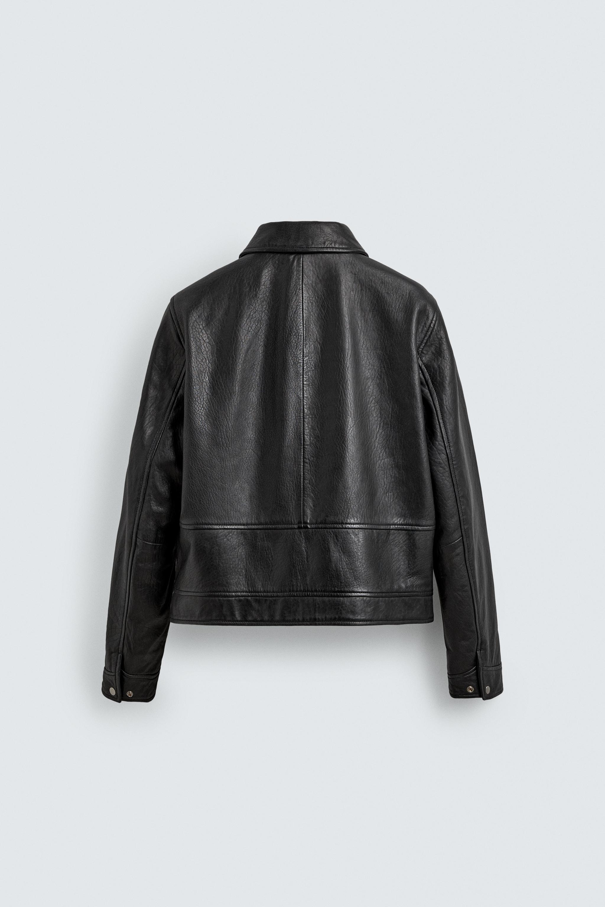 ZARA レザーナッパジャケット 羊革 ブラック 美品 レザーナッパジャケット - ブラック | ZARA Japan / 日本