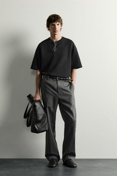 RELAXED FIT INTERLOCK SWEATSHIRT - Black by Zara
