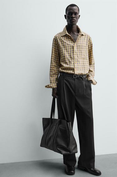 RELAXED FIT CHECK SHIRT - Butter by Zara - Image 5