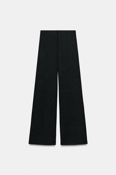 PANTALON BOUCLÉ FIL MÉTALLISÉ - Noir / Écru de Zara - Image 7