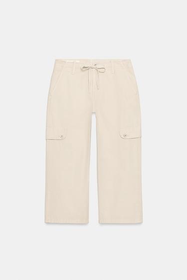 PANTALÓN CAPRI CARGO - Piedra de Zara - Imagen 0