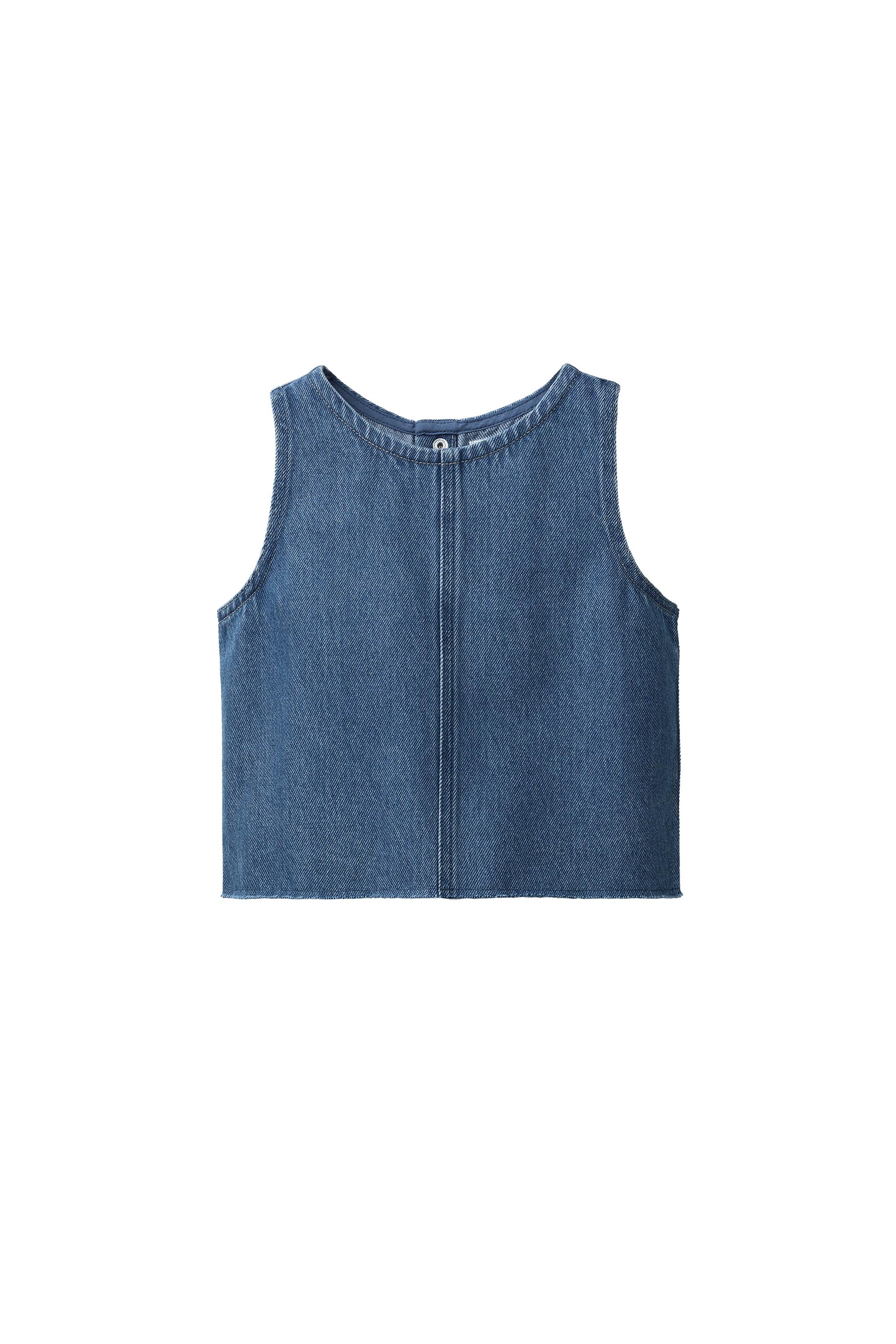 DENIM TOP - Blue | ZARA Turkey