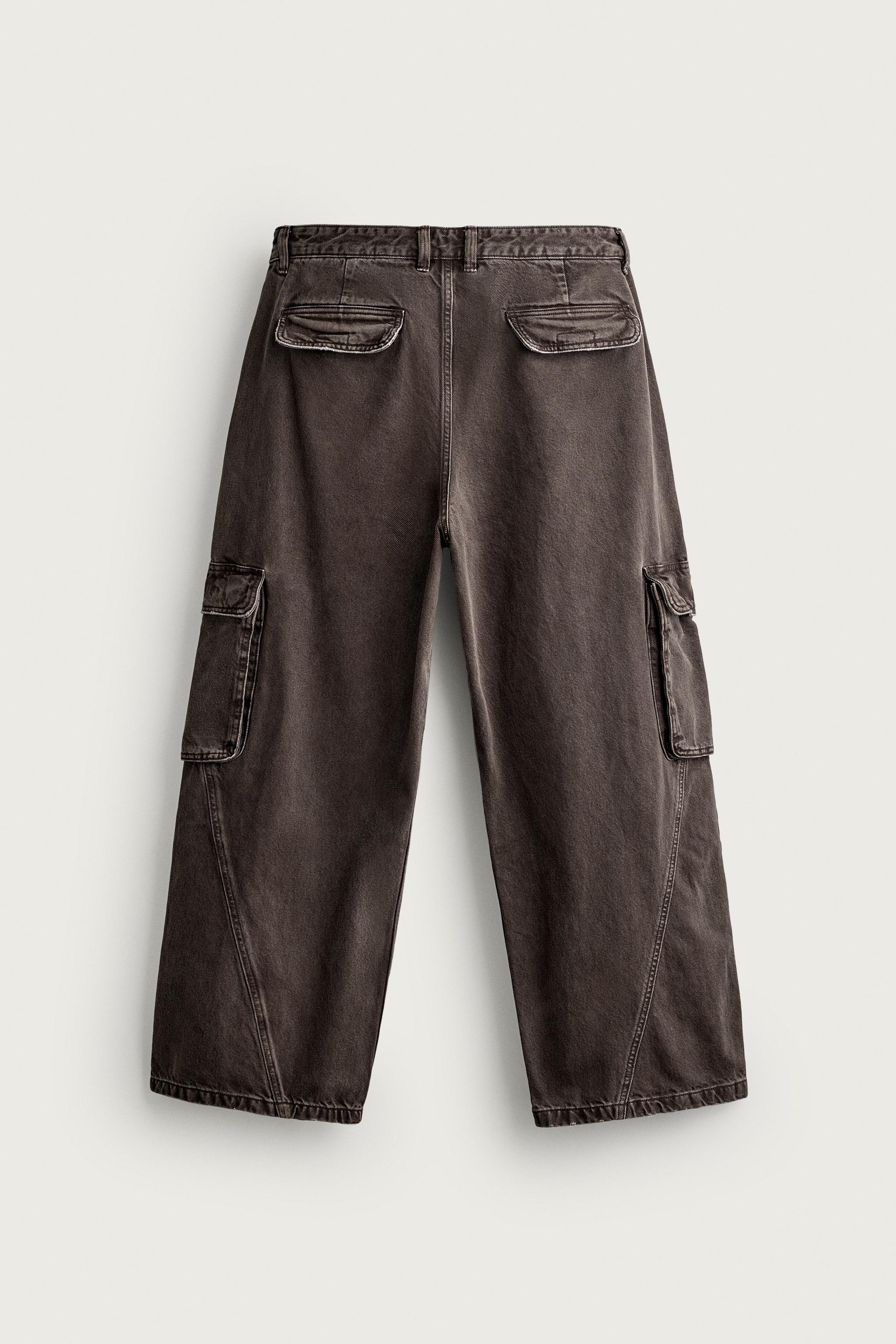 RELAXED FIT SEWN CARGO PANTS