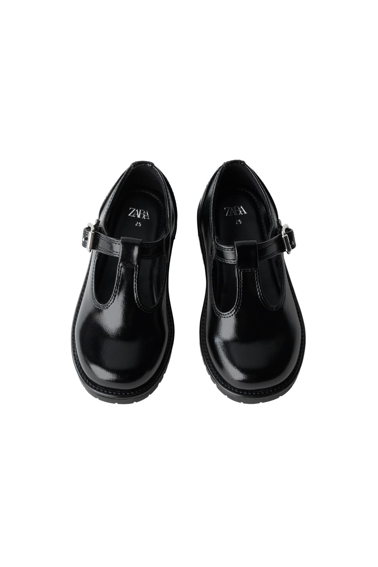 T-STRAP SHOES — Black