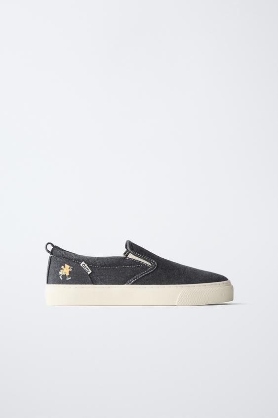 BAMBA BORDADO - Negro de Zara - Imagen 0