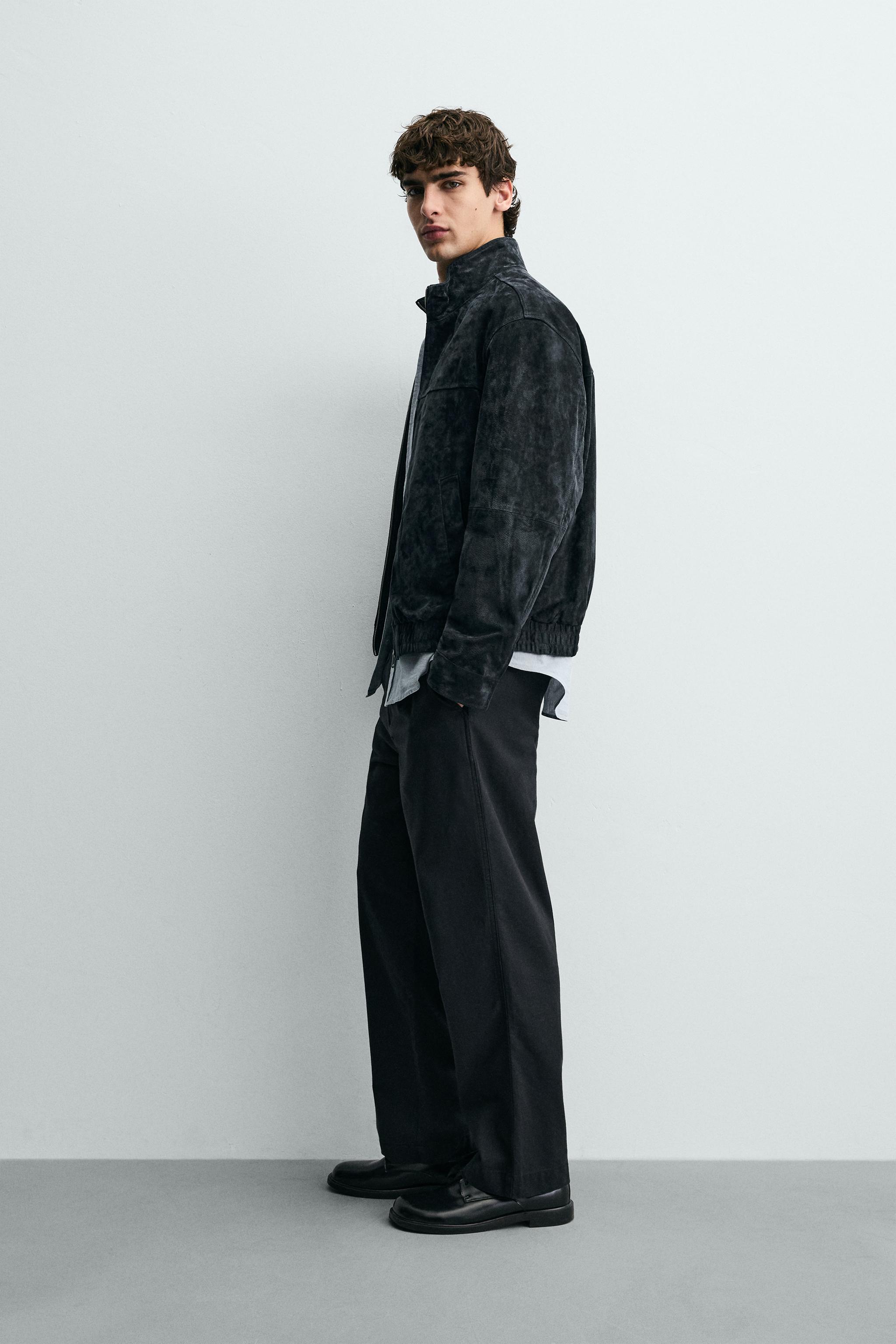 BLOUSON EN CUIR DAIM